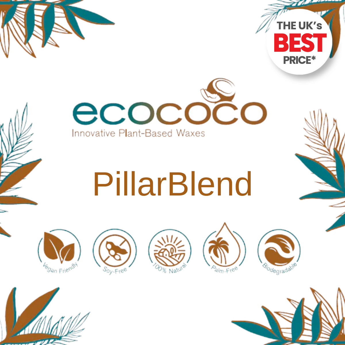 EcoCoco Pillar Blend Wax For Candles