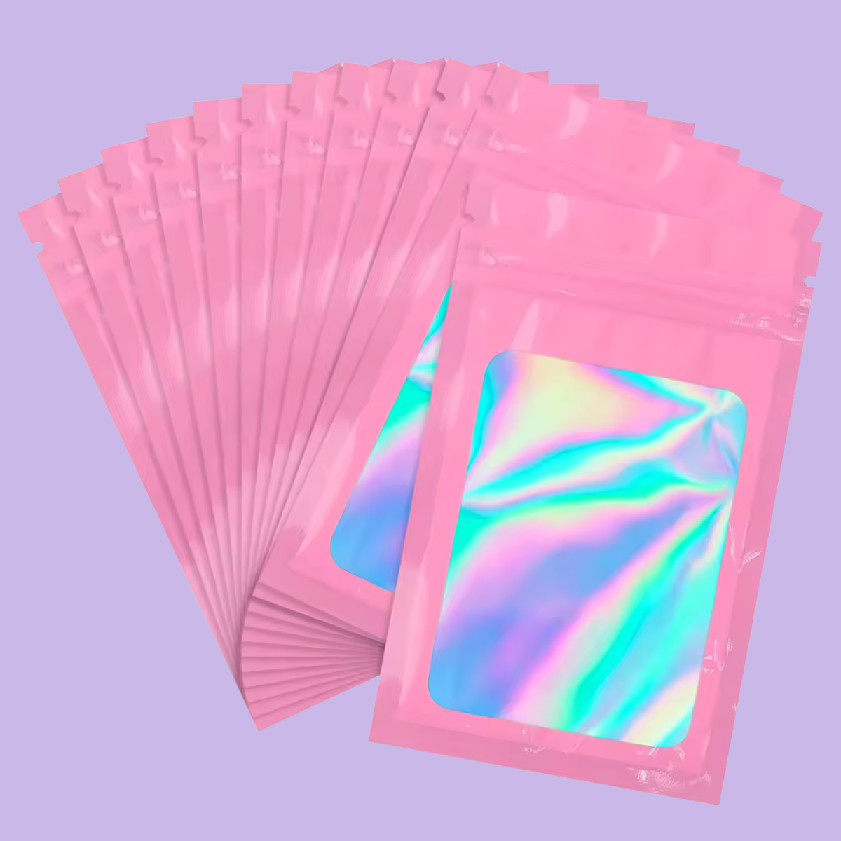 Mylar Bags For Wax Melts Pink