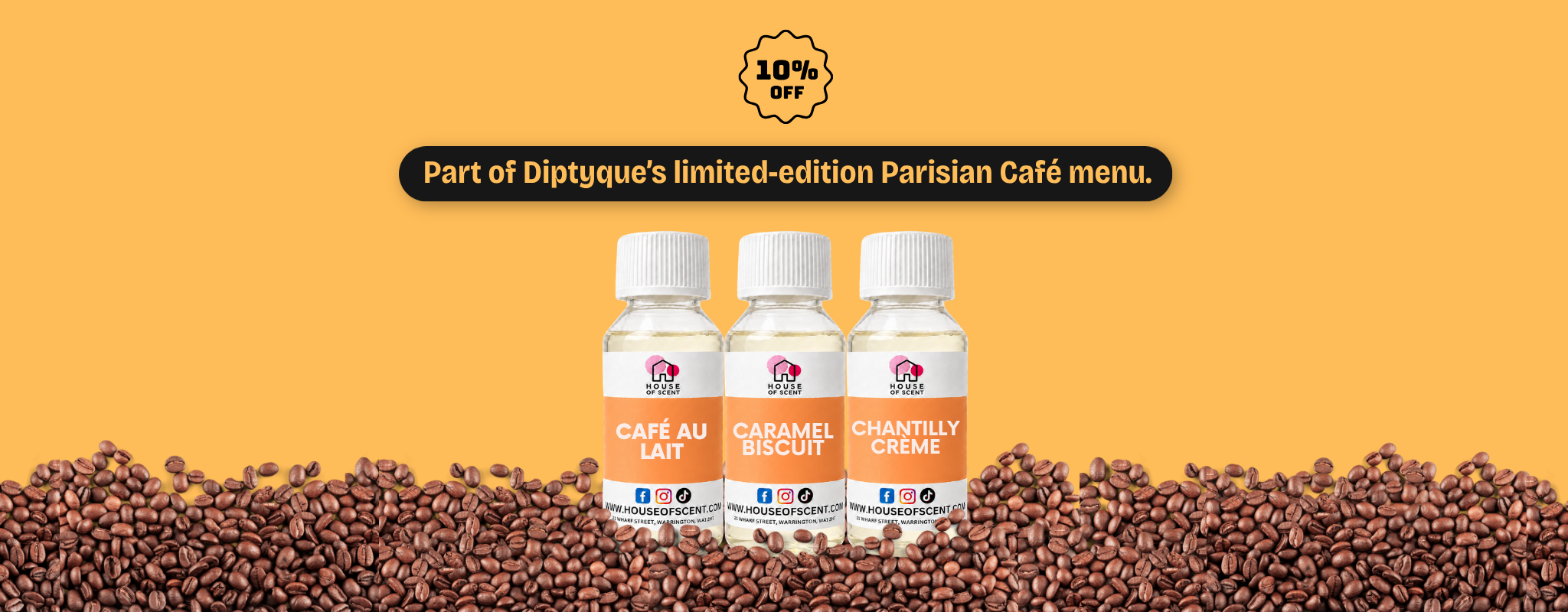 Diptyque x Café Verlet Fragrance Oil Collection DESKTOP BANNER