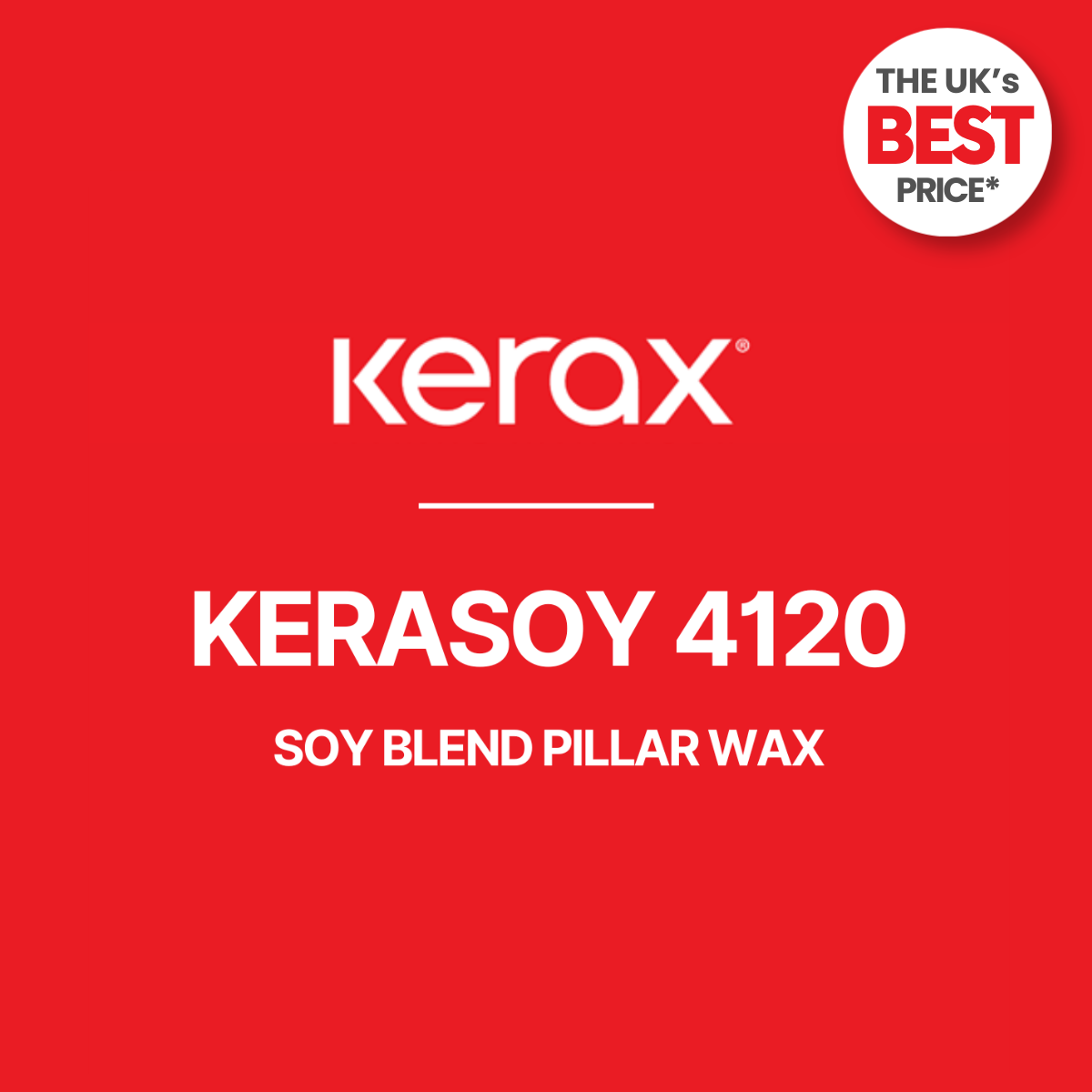 Kerax Kerasoy 4120 soy blend pillar wax for candles